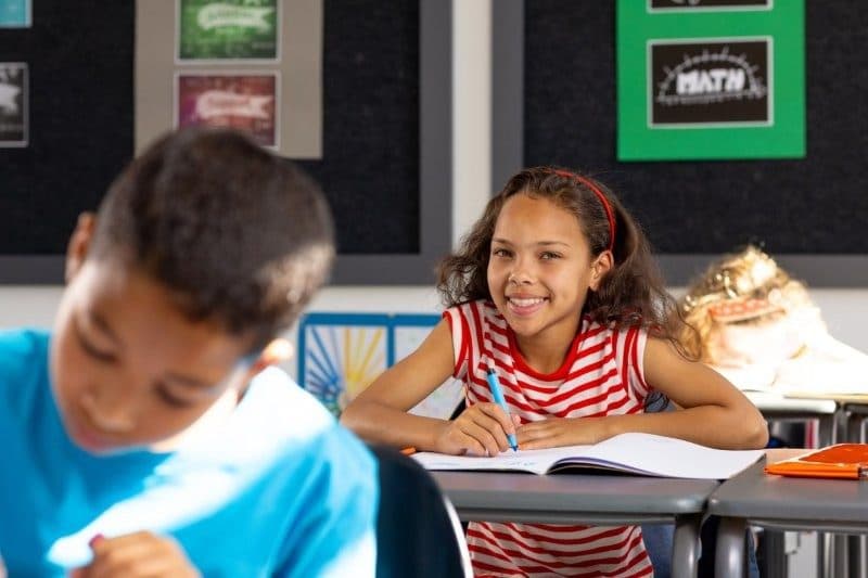 Kids in class room